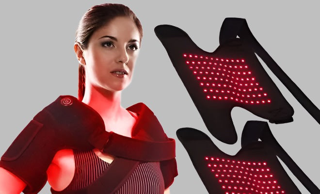 96 LED Portable Red Light Therapy Shoulder Wrap With Power Bank